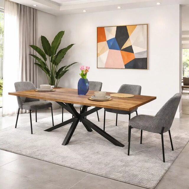 Iris Black dining table